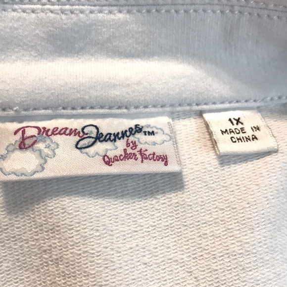 Quaker Factory 1x French Terry white “jean” jacket - Picture 7 of 7